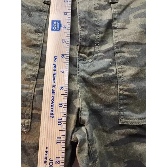 Social Standards Pants Womens Size 4 Army Camouflage Green Utility Ankle 1184 - Picture 5 of 13